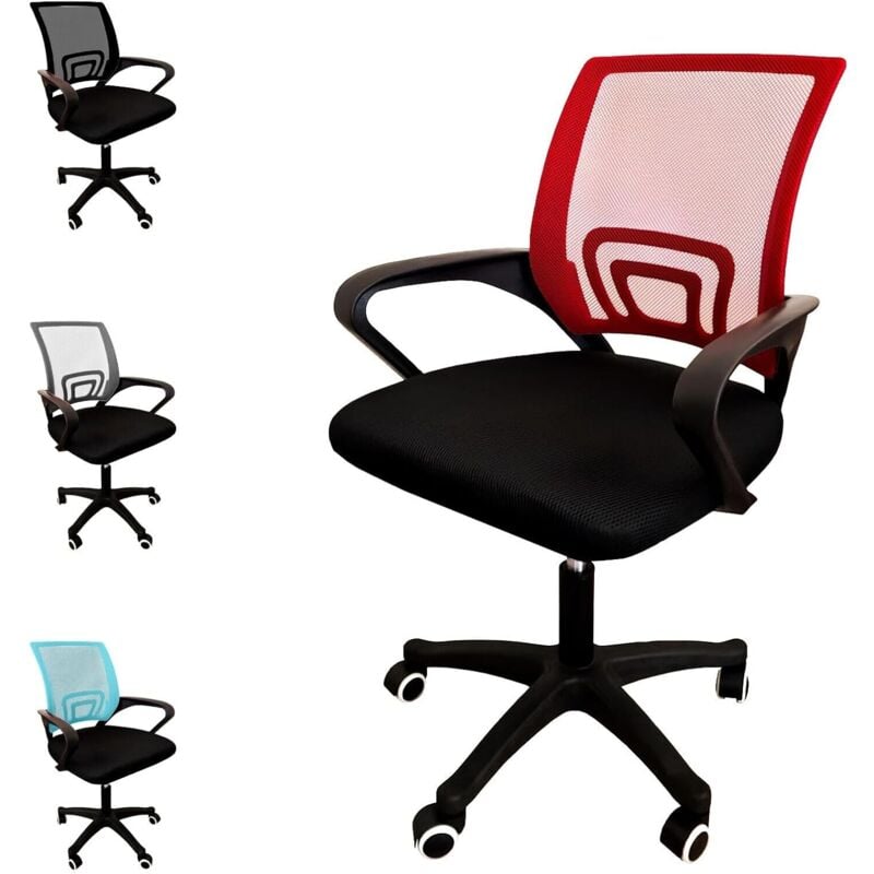 foto del prodotto maka sedia ergonomica da scrivania salvaspazio, supporto lombare, sedile traspirante con imbottitura, meccanismo sali scendi, rotazione a 360 ,
