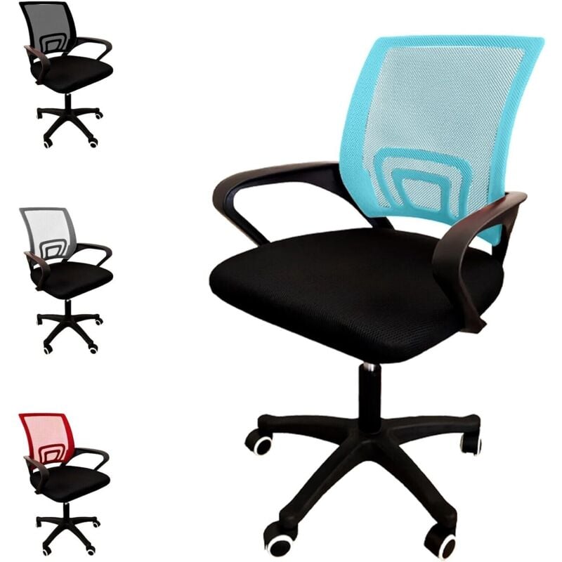 foto del prodotto maka sedia ergonomica da scrivania salvaspazio, supporto lombare, sedile traspirante con imbottitura, meccanismo sali scendi, rotazione a 360 ,