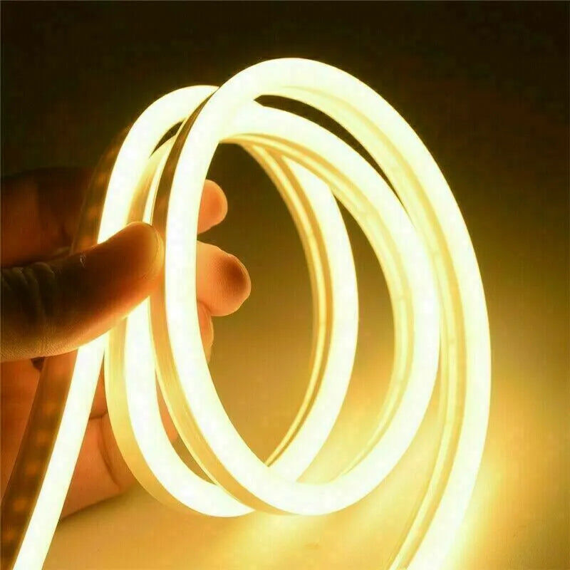 foto del prodotto maka striscia led neon flex 5m, impermeabile ip65, 600 led, flessibile e modellabile, 12v, perfetta per decorazioni interne ed esterne, senza