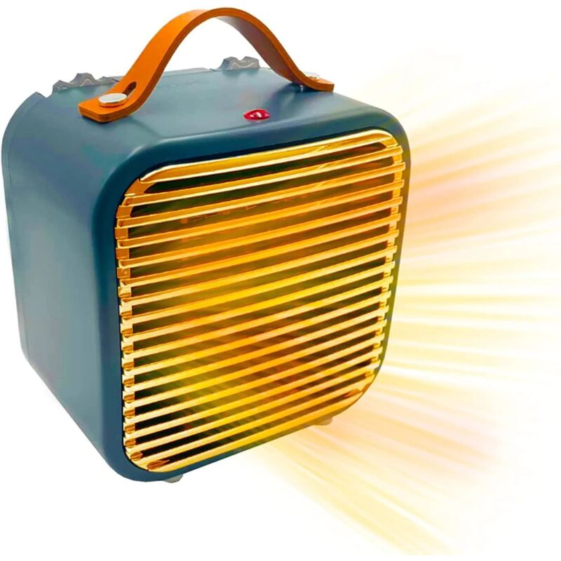 foto del prodotto maka stufa elettrica 2000w elementi ceramici, termoventilatore soffiante, design industriale, portatile, ideale per spazi professionali e ambienti