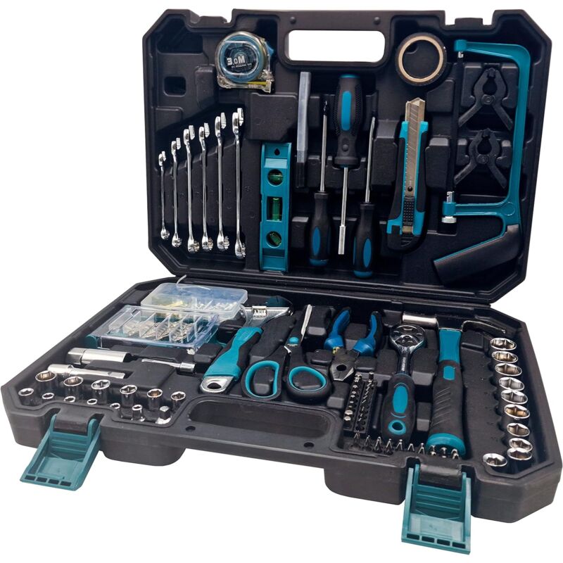 immagine 0 del prodotto maka valigetta porta attrezzi a bussola esagonali professionale 257 pezzi con cricchetto reversibile, chiavi e inserti, avvitatori a snodo in