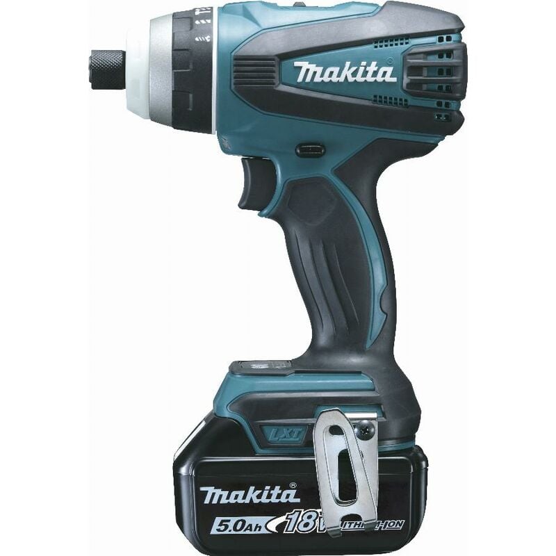 foto del prodotto makita 18 v li ion 5 ah trapano avvitatore a 4 funzioni 2 batterie, caricabatterie, valigetta dtp141rtj