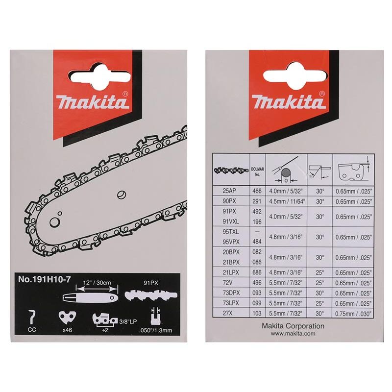 foto del prodotto makita 191h10 7 catena motosega 12 30cm 91px 3 8 lp 46 1,3mm
