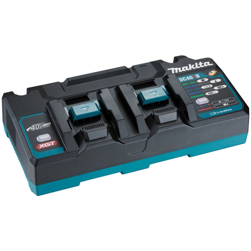 foto del prodotto makita 191n09 8 caricabatterie rapido doppio dc40rb xgt 40v