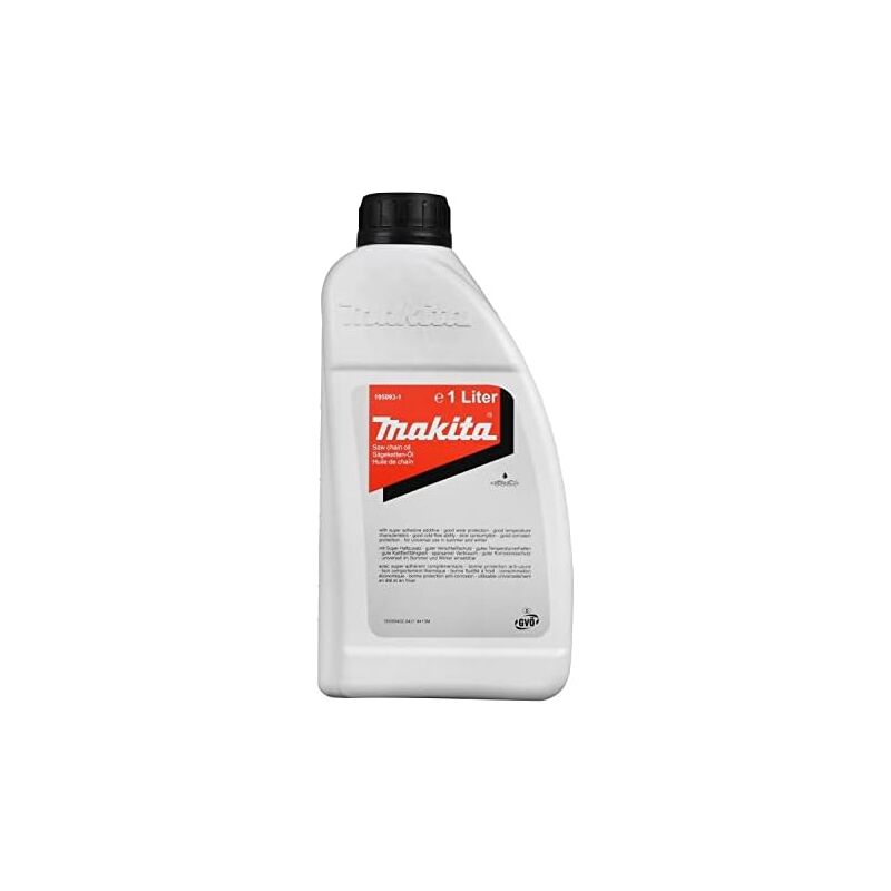 foto del prodotto makita 195093 1 olio minerale per catene da taglio de 1 l, colore bianco