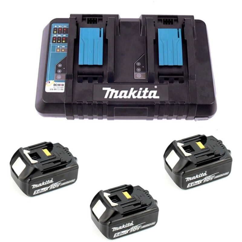 foto del prodotto makita 198458 6z kit energy 3pz bl1850 18v 5,0ah caricabatterie doppio rapido dc18rd