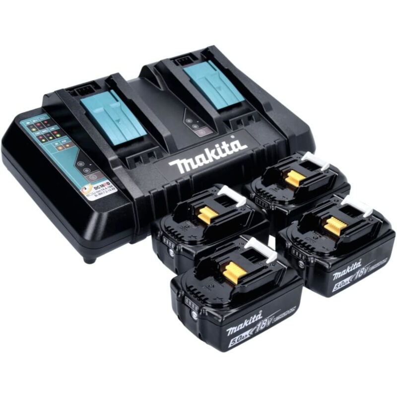 foto del prodotto makita 199483 0z kit energy 4pz bl1850 18v 5,0ah caricabatterie doppio rapido dc18rd