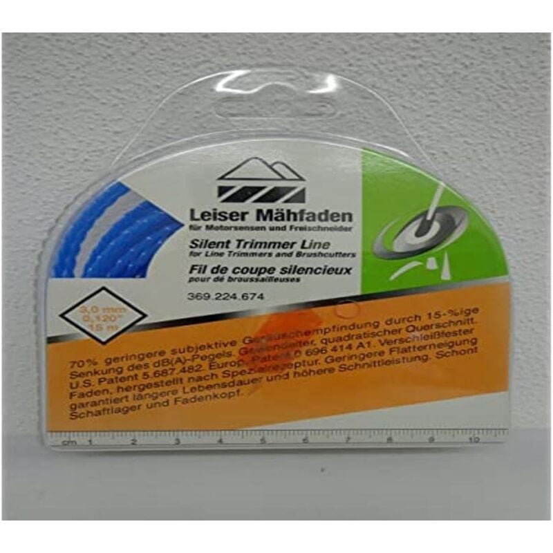 foto del prodotto makita 369224674 blu filo spirale nylon decespugliatore tagliabordi 3,0mmx15m