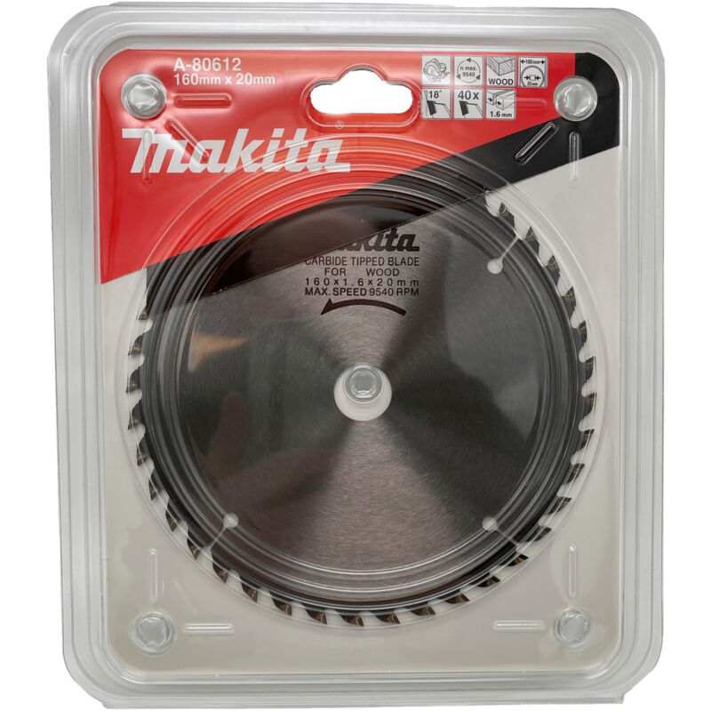 foto del prodotto makita a 80612 lama sega circolare widia t.c.t. 160x20mm 40t legno