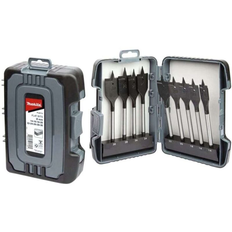 foto del prodotto makita accessori set di 9 punte piatte per legno p 80802