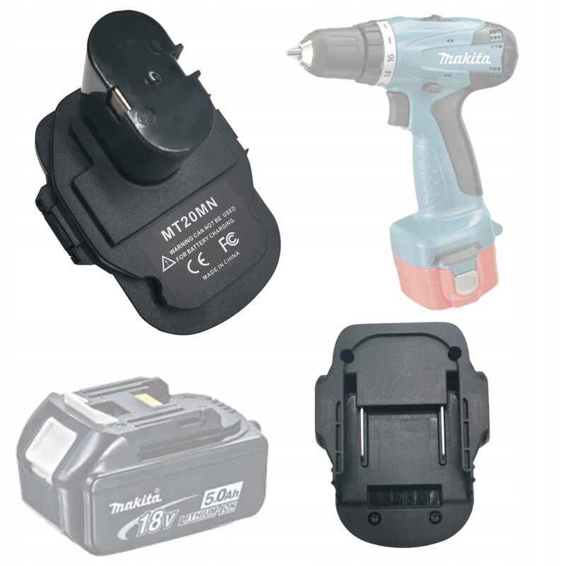 foto del prodotto makita adattatore 18v nicd e nimh per batterie 18v mt20mn 
