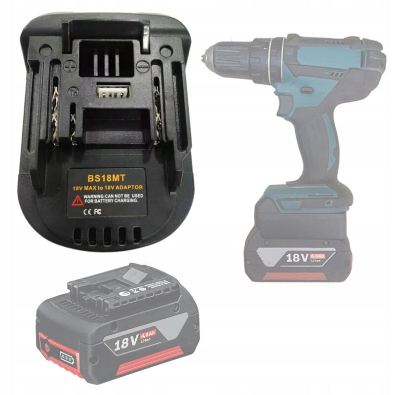 foto del prodotto makita adattatore convertitore per batteria bosch da 18 v a 18 v bs18mt .