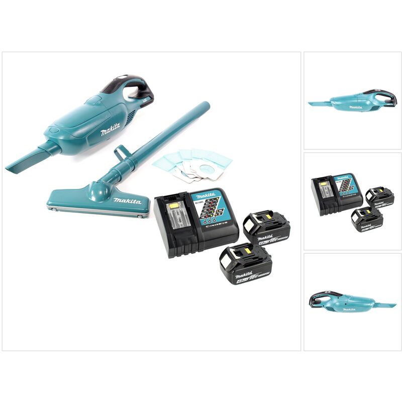 foto del prodotto makita aspiratore a batteria dcl 182 rm 18 v 2x batteria 4,0 ah caricabatterie