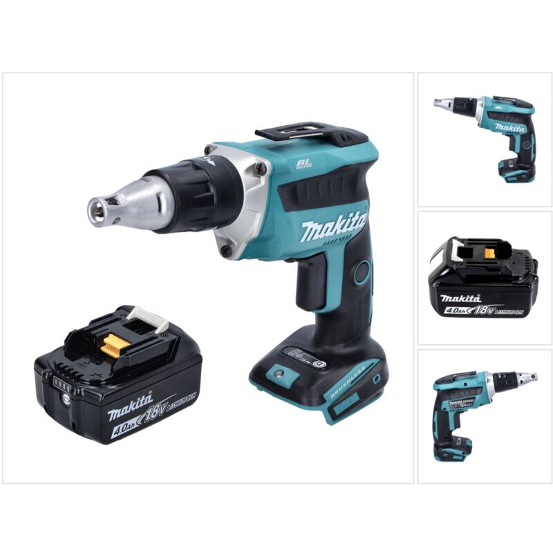 foto del prodotto makita avvitatore a batteria per cartongesso dfs 452 m1 18 v brushless 1x batteria 4,0 ah senza caricabatterie