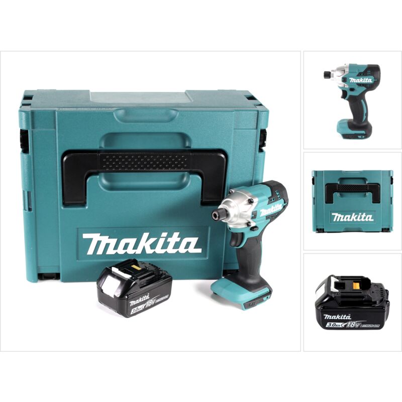 foto del prodotto makita avvitatore a impulsi a batteria dtd 156 f1j 18v 155nm 1x batteria ricaricabile 3.0ah makpac senza caricabatterie