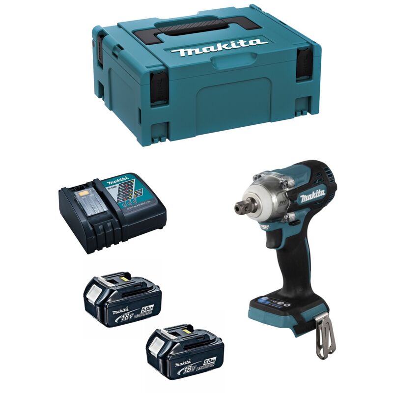 foto del prodotto makita avvitatore ad impulsi dtw301rtj 2 x 5,0 ah dc18rc makpac 2 