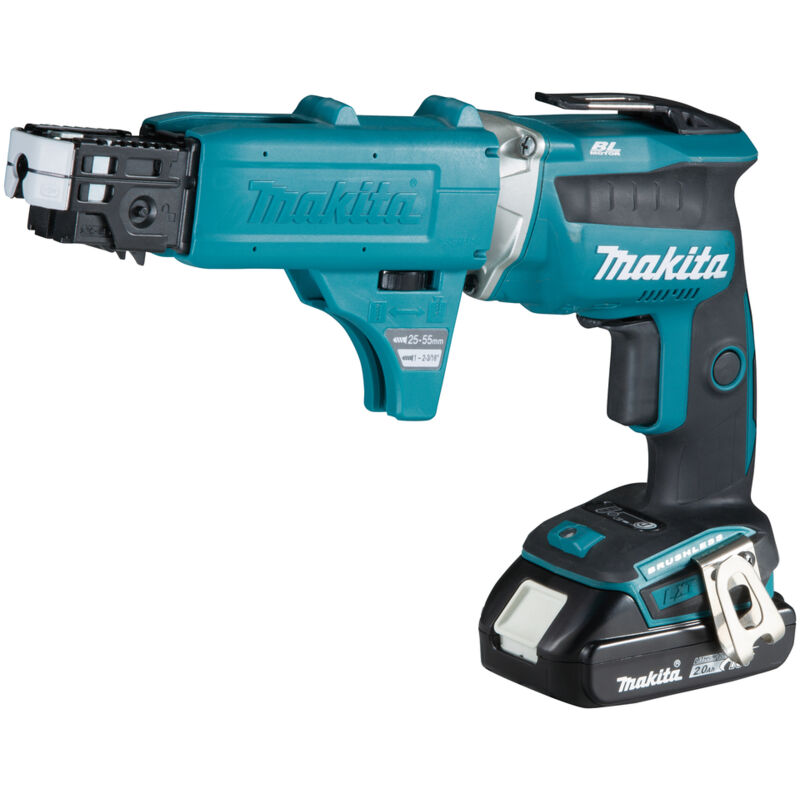 foto del prodotto makita avvitatore rapido a batteria dfs452ajx2, 18v, 2x 2,0 ah e caricabatterie in makpac