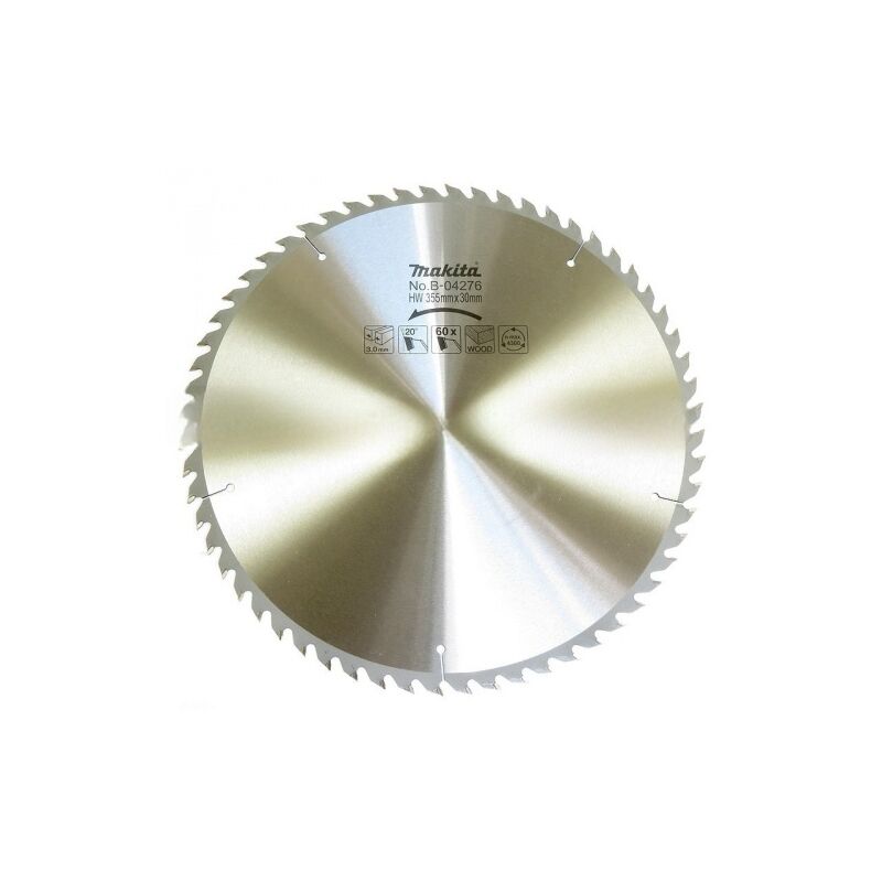 foto del prodotto makita b 04276 lama sega circolare 355x3x30mm 60t 20 legno