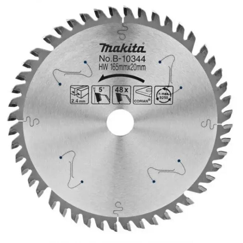 foto del prodotto makita b 10344 specialized lama per sega ad affondamento 165x20 mm per corian