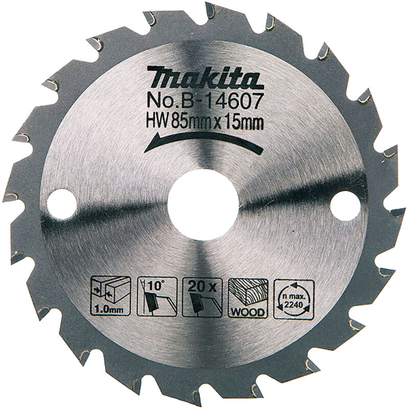 foto del prodotto makita b 14607 lama sega circolare standard t.c.t. 85x15mm 20t legno