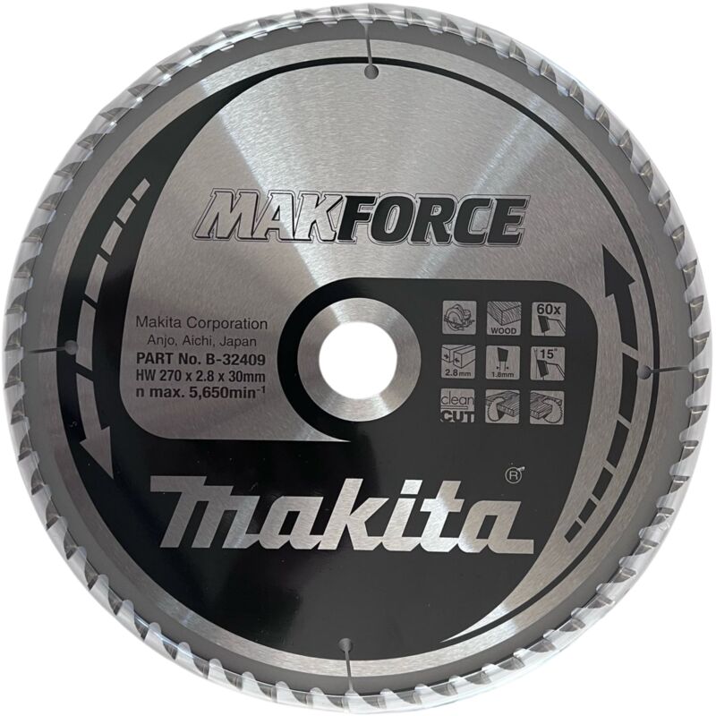 foto del prodotto makita b 32409 lama sega circolare 270x30mm 60t