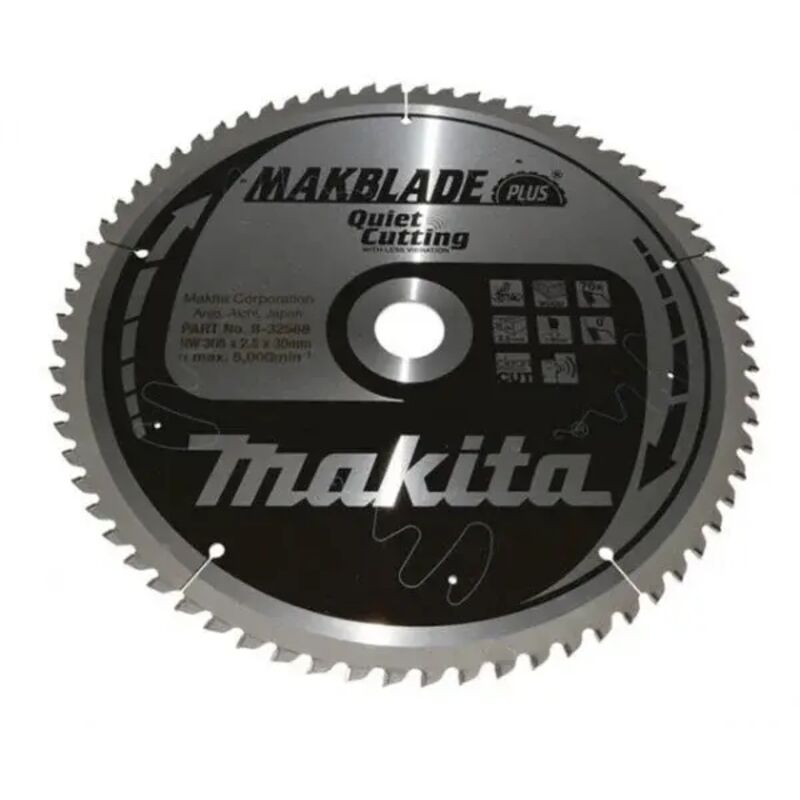 foto del prodotto makita b 32568 makblade plus lama tct silenziata per troncatrici 305x30 per legno