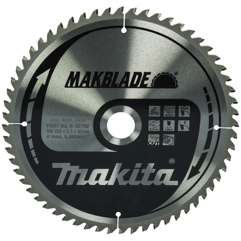 foto del prodotto makita b 32792 lama sega circolare t.c.t. 255x30mm 60t legno