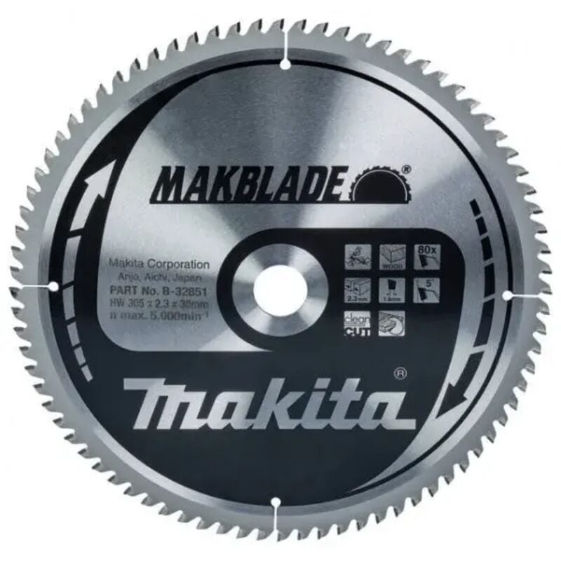 foto del prodotto makita b 32851 makblade lama tct per troncatrici 305x30 per legno
