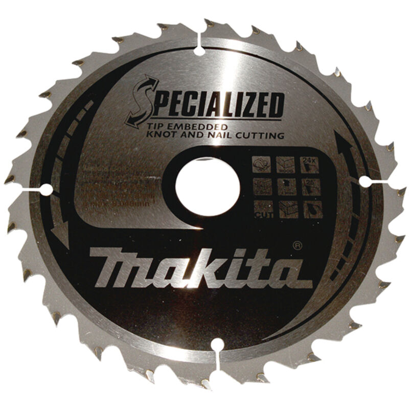 foto del prodotto makita b 33118 lama sega circolare specialized t.c.t 190x30mm 24t legno chiodato