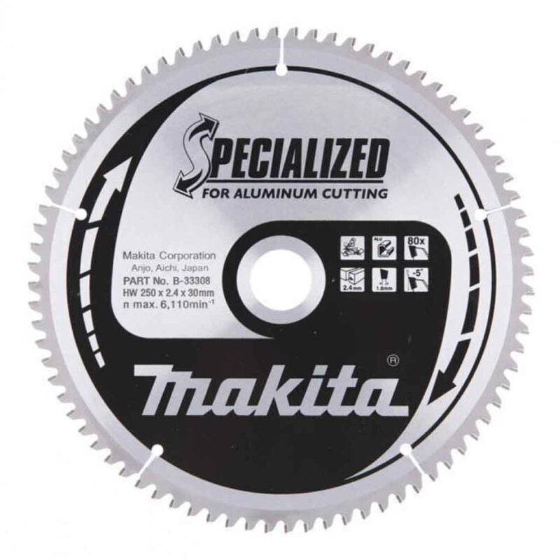 foto del prodotto makita b 33314 lama specialized alluminio t.c.t. 250x30mm 100t