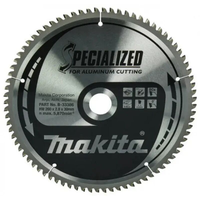 foto del prodotto makita b 33392 specialized lama tct per seghe da banco 300x30 mm per alluminio