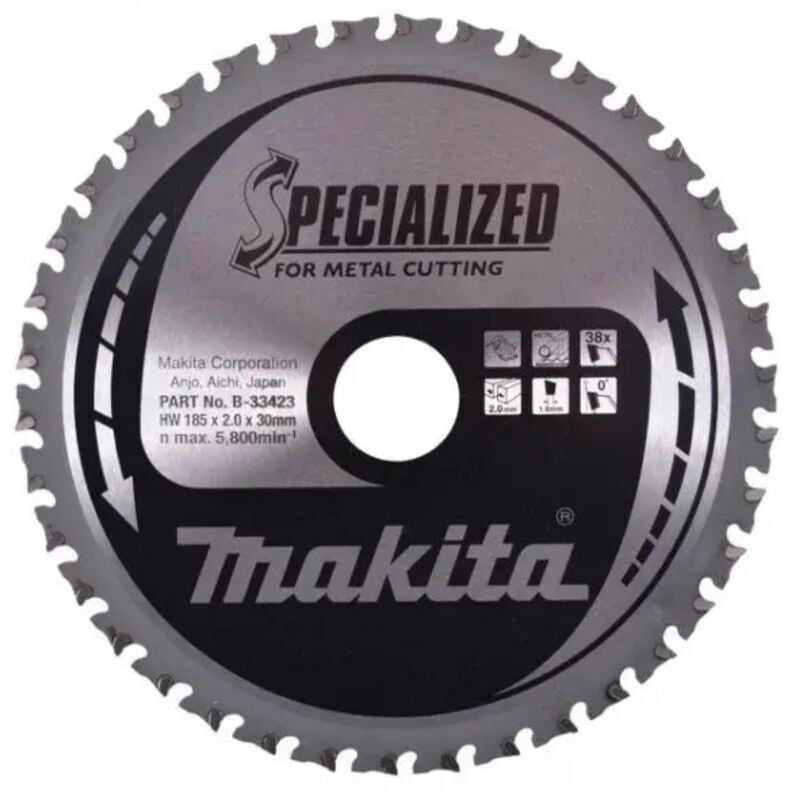 foto del prodotto makita b 33423 specialized lama per seghe circolari 185x30 mm per acciaio dolce