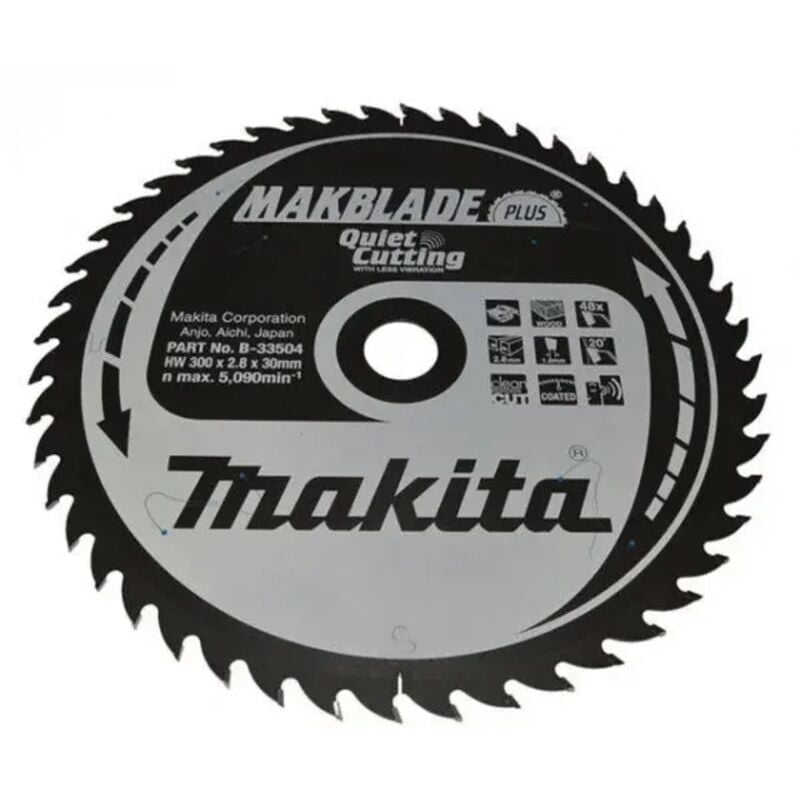 foto del prodotto makita b 33504 makblade plus lama tct per seghe da banco 300x30 mm per legno
