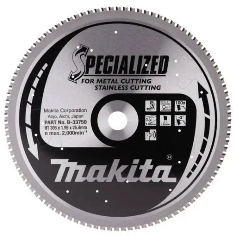 foto del prodotto makita b 33750 specialized lama per troncatrici da metallo 305x25,4 mm per inox