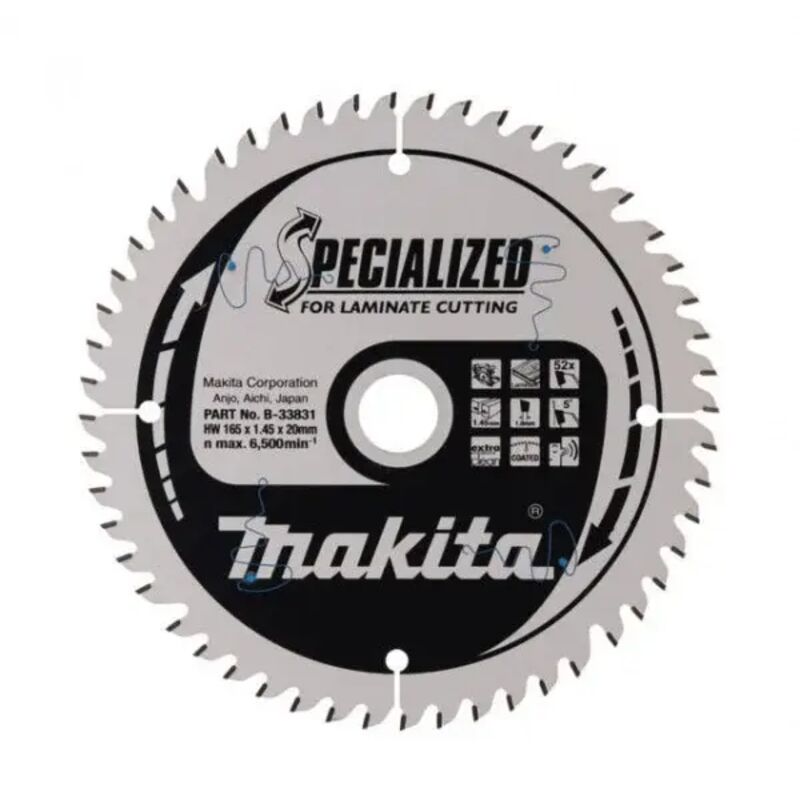 foto del prodotto makita b 33831 specialized lama per taglio di mdf e laminati 165x20 mm