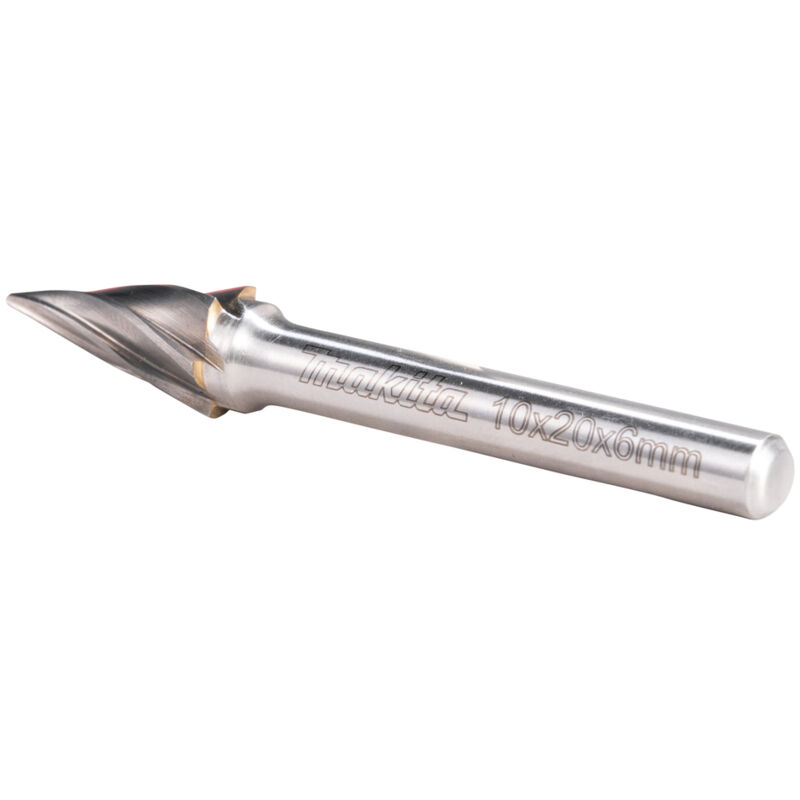 foto del prodotto makita b 52853 fresa cono 10x20 mm 6 mm 3 8x3 4 1 2 denti in alluminio
