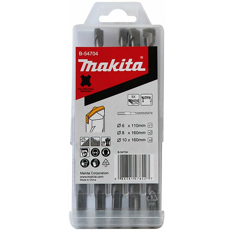foto del prodotto makita b 54704 set punte sds plus 6 10 mm
