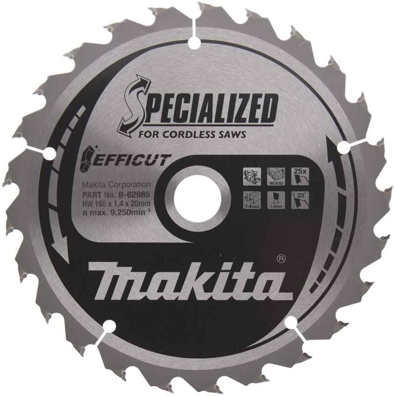 foto del prodotto makita b 62985 disco per seghe circolari 165mm