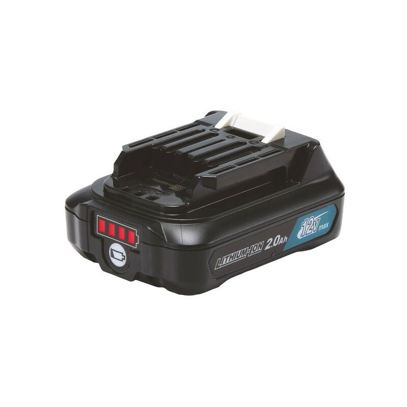 foto del prodotto makita batteria a batteria 12v li ion 2.0 ah con indicatore di carica bl1021b