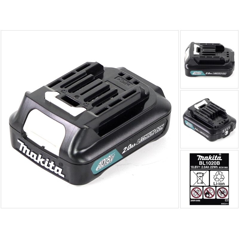 foto del prodotto makita bl 1020 b 10,8 v 2,0 ah 2000 mah batteria a litio con led 197394 3 