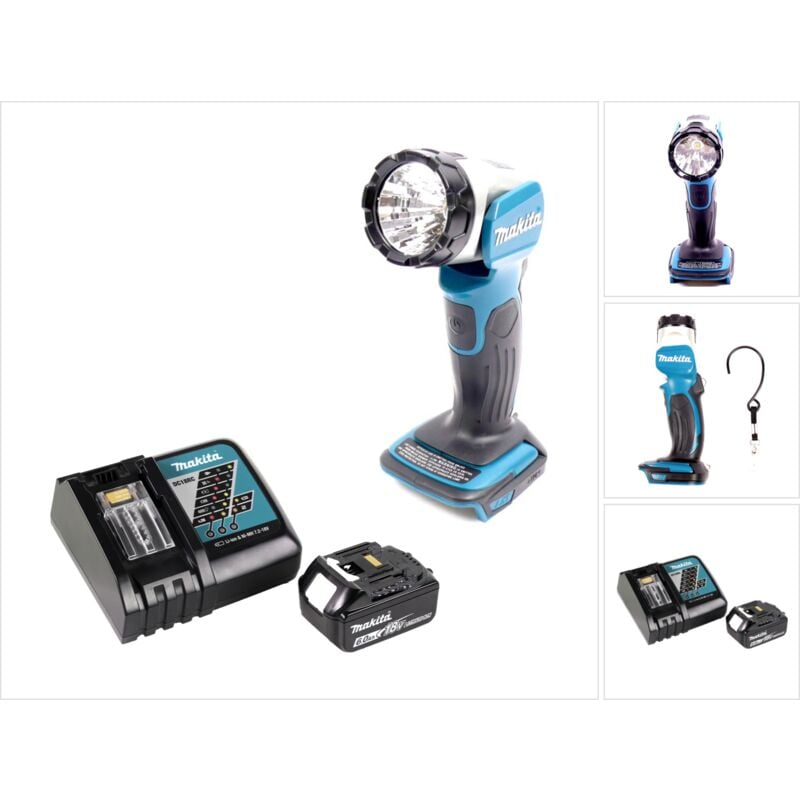foto del prodotto makita bml802rg lampada a batteria per batterie da 14,4 e 18v 1x batteria 6,0ah caricabatterie