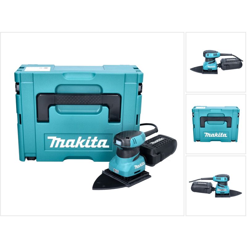 foto del prodotto makita bo 4565 j levigatrice orbitale 200 w 112 x 190 mm valigetta makpac