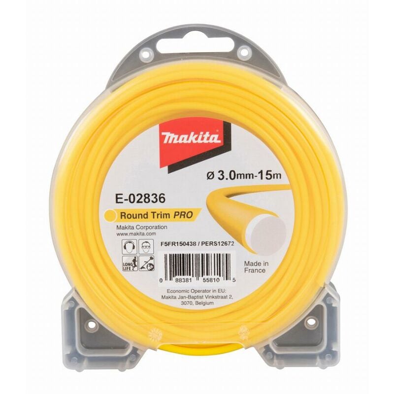 foto del prodotto makita bobina di filo tondo 3 mm x 15 m per decespugliatori e 02836
