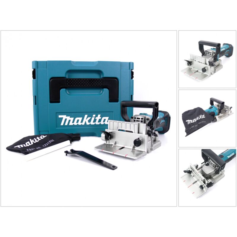 foto del prodotto makita bpj 180 zj fresatrice lamellare a batteria 18v valigetta makpac senza batteria, senza caricatore