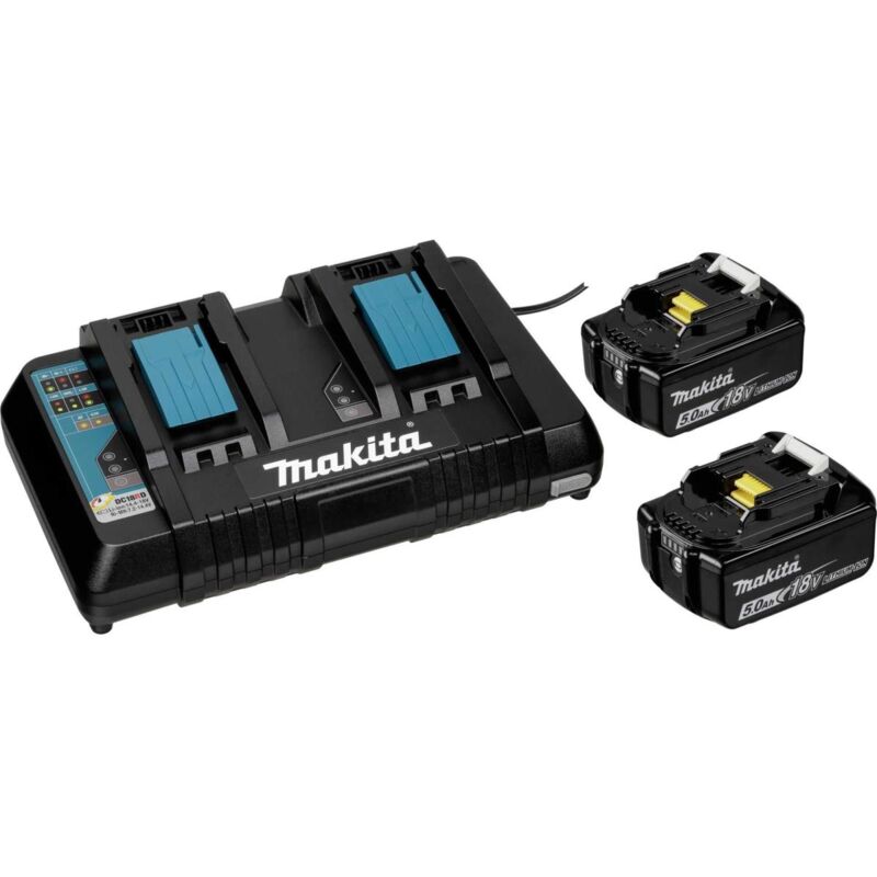 foto del prodotto makita caricabatterie 2 x li ion 5 mah carica 2 x batterie