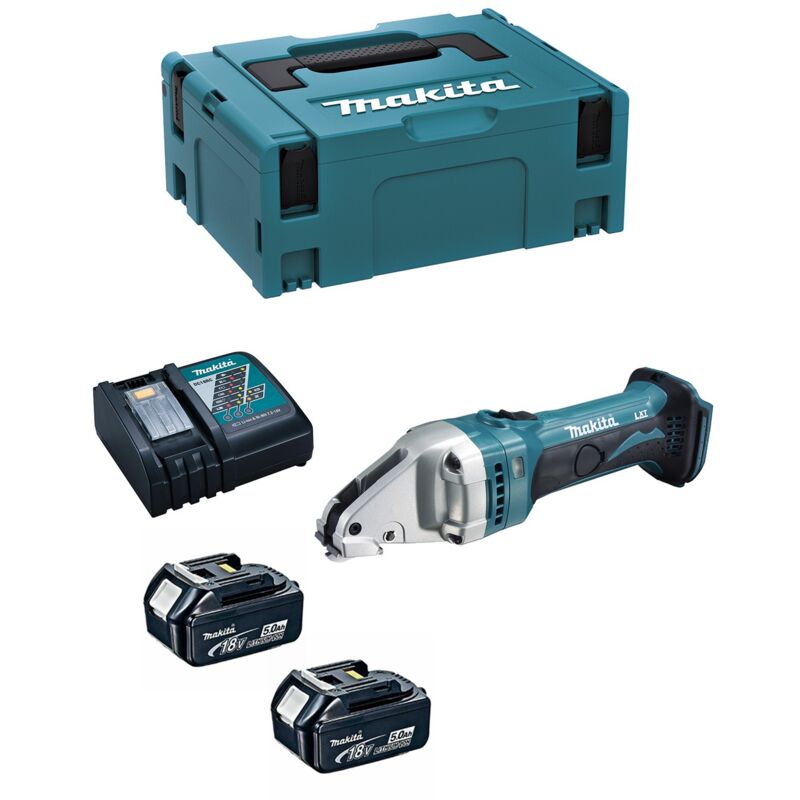 foto del prodotto makita cesoia djs161rtj 2 x 5,0 ah dc18rc makpac 2 