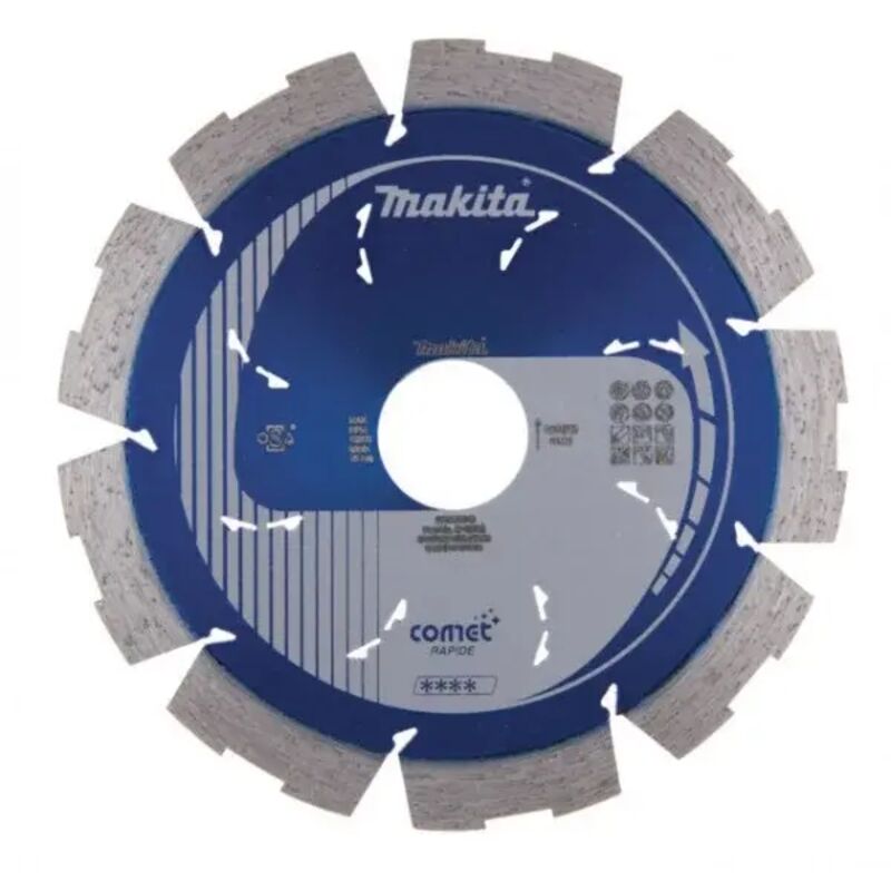 foto del prodotto makita comet rapide disco diamantato con fori di raffreddamento 115x22,23 mm