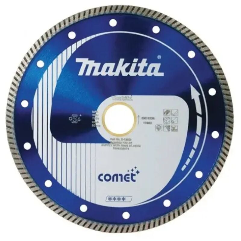 foto del prodotto makita comet turbo disco diamantato a corona continua materiali duri 115x22,23 mm