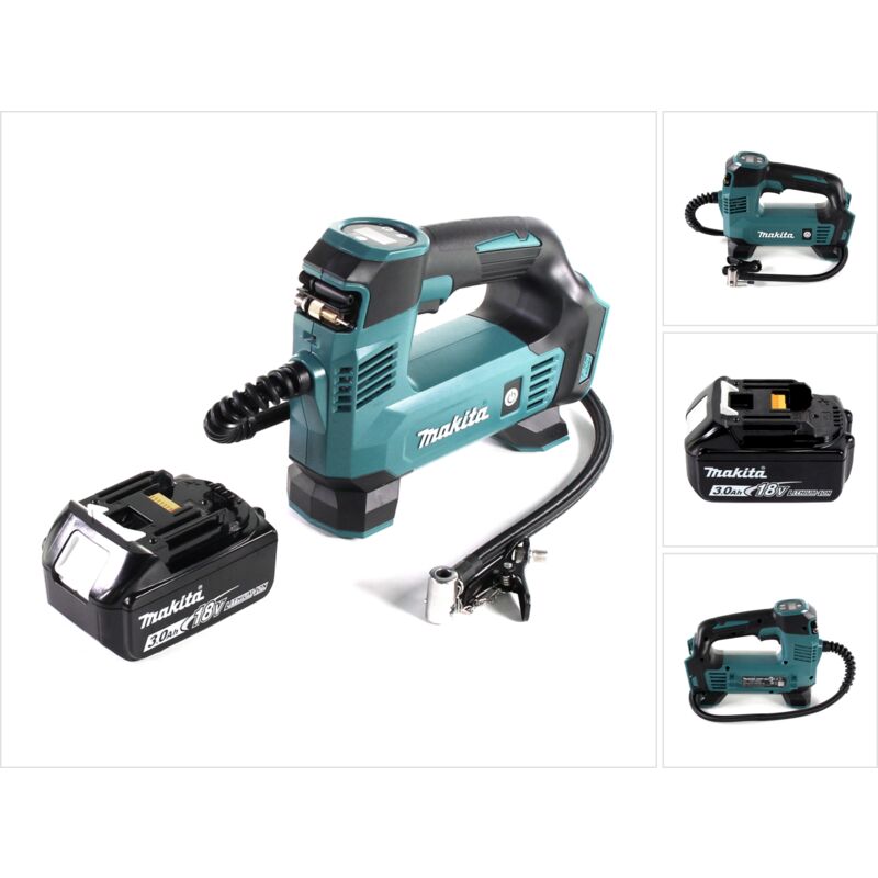 foto del prodotto makita compressore a batteria dmp 180 f1 18 v 8,3 bar 1x batteria 3,0 ah senza caricabatteria