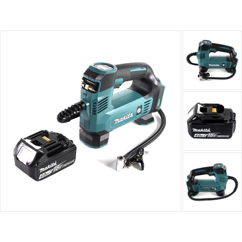 foto del prodotto makita compressore a batteria dmp 180 m1 18 v 8,3 bar 1 batteria 4,0 ah senza caricabatterie